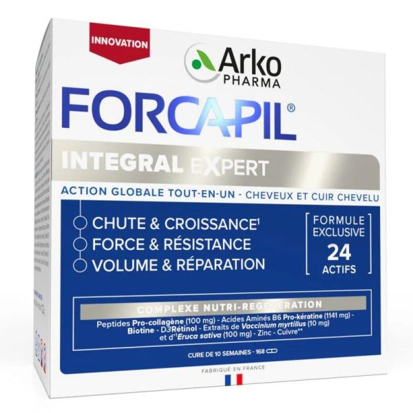 Forcapil Integral Expert action globale cheveux et cuir chevelu (168 gélules)