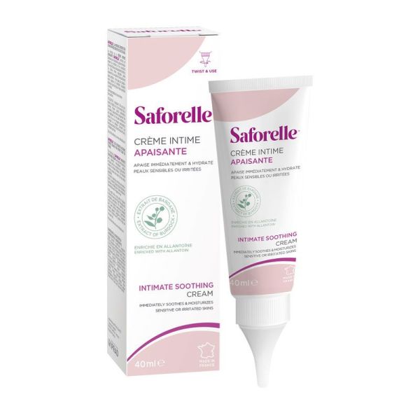 Saforelle Crème Apaisante Intime apaise & hydrate peaux sensibles et irritées (40 ml)