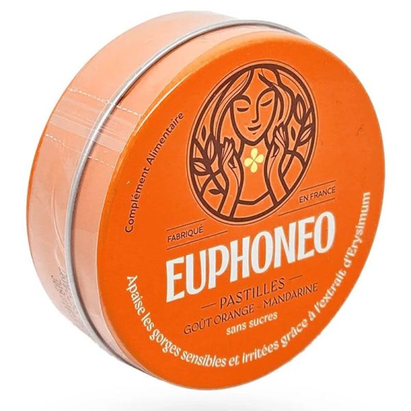 Euphoneo Pastilles sans sucre goût Orange/Mandarine (x50)