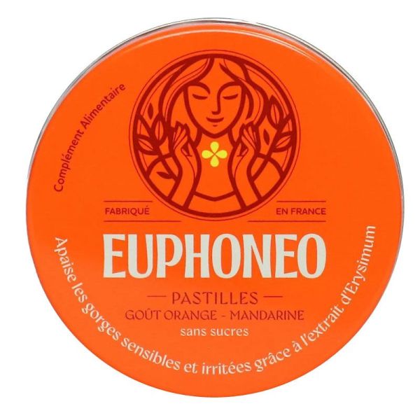 Euphoneo Pastilles sans sucre goût Orange/Mandarine (x50)