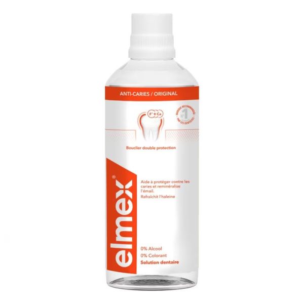 Elmex Bain de bouche anti-caries, reminéralise & haleine fraîche (400 ml)