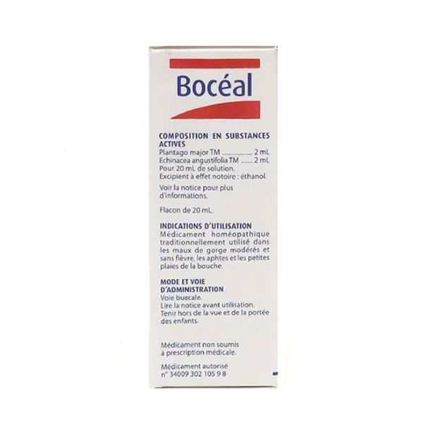 Boiron Bocéal solution pour pulvérisation buccale maux de gorge (20 ml)