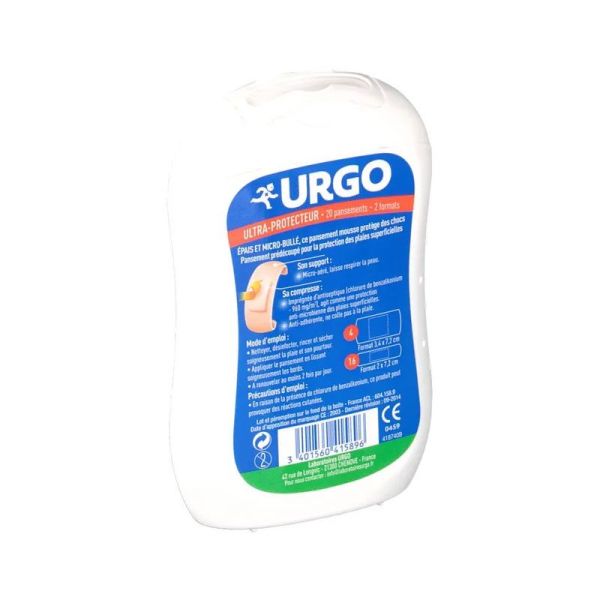 Urgo Ultra-Protecteur Pansements ultra-épais avec antiseptique (x20)