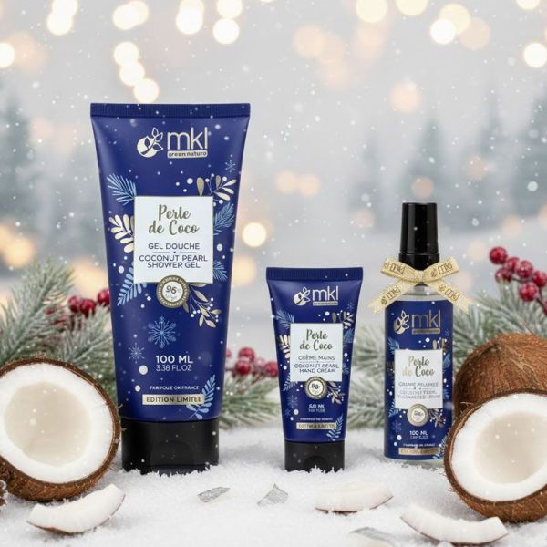 Coffret cadeau Perle De Coco édition limitée (gel-douche 100 ml, crème mains 50 ml & brume parfumée 100 ml)