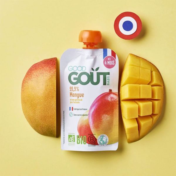 Good Goût Baby Purée de fruits bio Mangue bébé dès 4 mois (120 g)