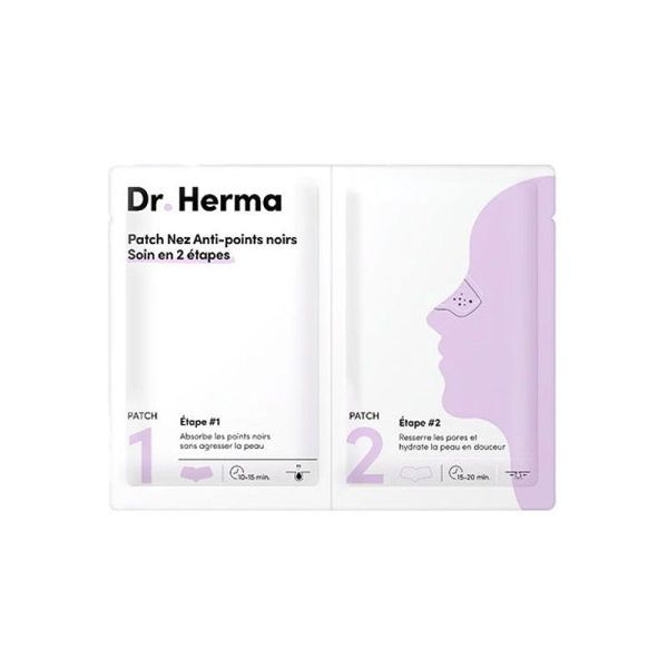 Dr. Herma Patch Nez Anti-Points Noirs soin en 2 étapes (1 soin de 2 patchs)