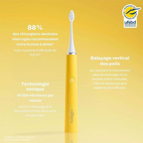 My Variations Brosse à dents électrique sonique Summer Yellow Edition Limitée (x1)