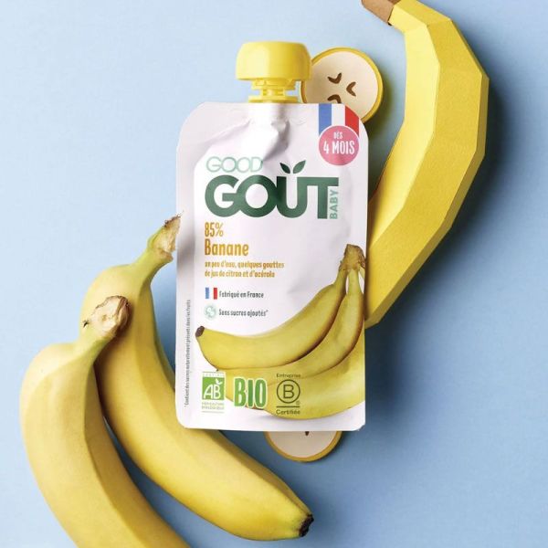 Good Goût Purée de Banane bio bébé dès 4 mois (120 g)