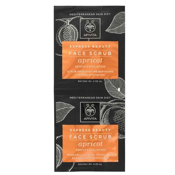 Express Beauty Soin gommant visage à l'abricot exfoliant doux (2 x 8 ml)