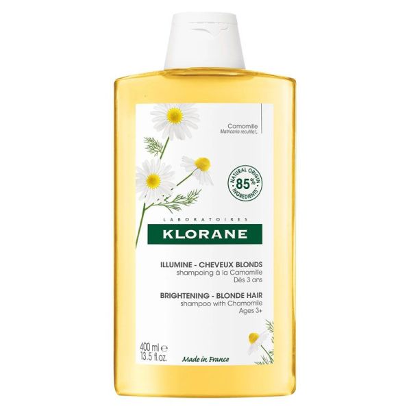 Klorane Reflets Blonds Shampoing illuminateur & adoucissant à la Camomille bio (400 ml)