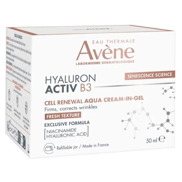 Hyaluron Activ B3 Aqua Gel-Crème Régénération Cellulaire 3-en-1 (pot 50 ml rechargeable)