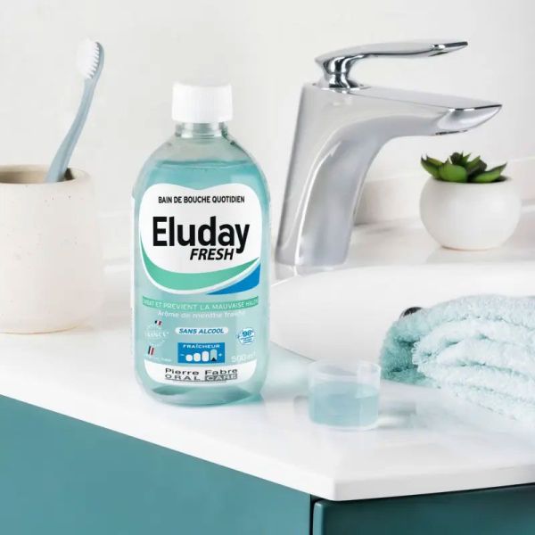 Eluday Fresh Bain de bouche quotidien pour la mauvaise haleine (500 ml)
