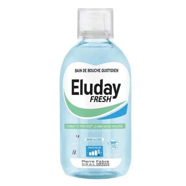 Eluday Fresh Bain de bouche quotidien pour la mauvaise haleine (500 ml)