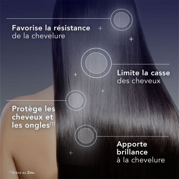 Forcapil Fortifiant Kératine + Cheveux et Ongles anti-casse 2 mois +1 offert (180 gélules)