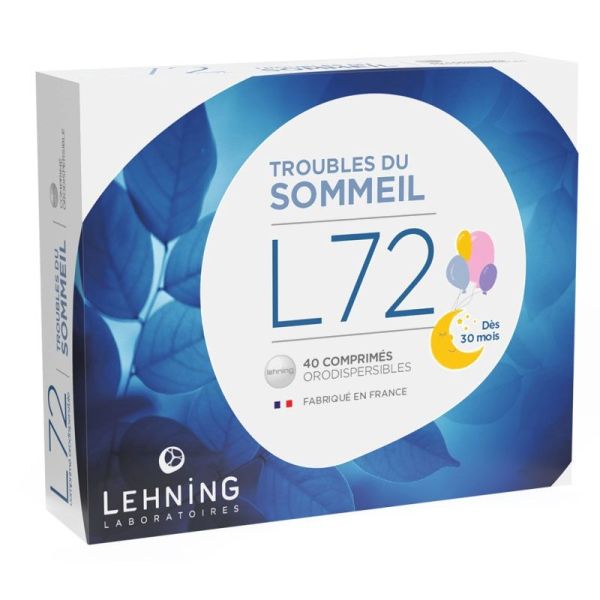 Lehning L72 troubles du sommeil (40 comprimés)