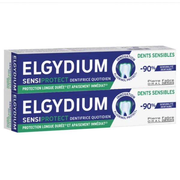 Elgydium Sensiprotect Dentifrice quotidien dents sensibles (2 x 75 ml)