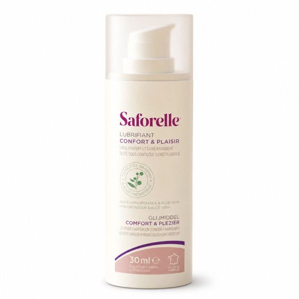 Saforelle Lubrifiant Confort & Plaisir à l'extrait de bardane & acide prébiotique (30 ml)