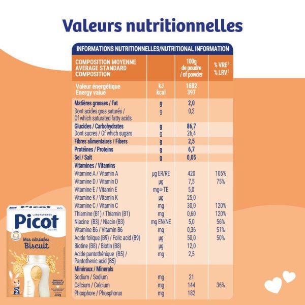 Picot Mes Céréales Biscuit dès 6 mois (200 g)