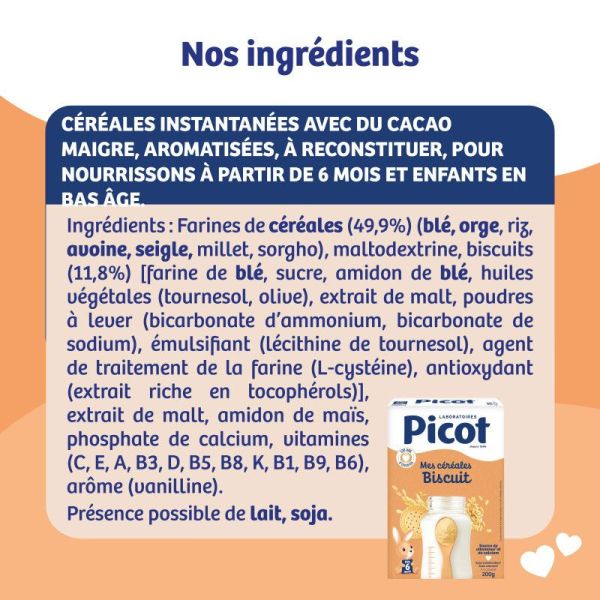 Picot Mes Céréales Biscuit dès 6 mois (200 g)