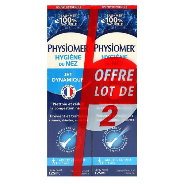 Physiomer Hygiène du nez Jet Dynamique (2 x 125 ml)