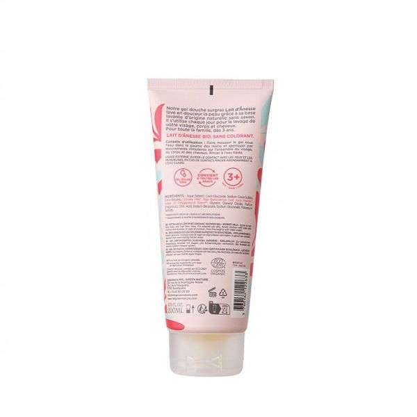 MKL Green Nature Gel douche surgras Bio Lait d'Ânesse (200 ml)