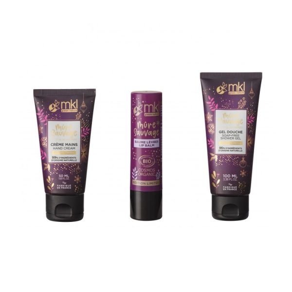 MKL Green Nature Coffret Mûre Sauvage crème mains, baume à lèvres + gel-douche