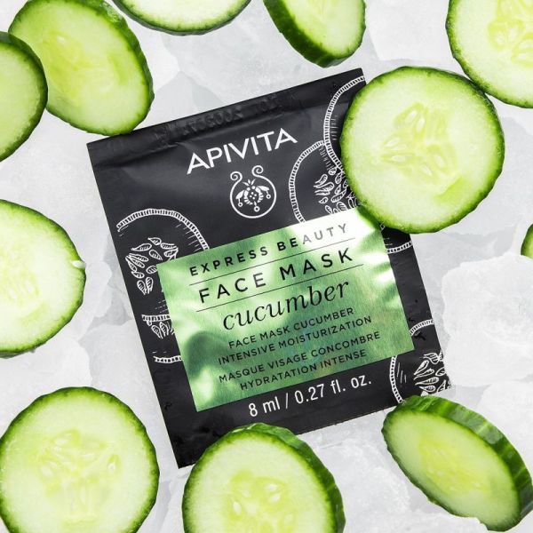 EXPRESS BEAUTY Masque Visage Hydratation Intense au Concombre