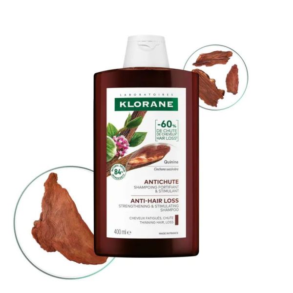 Klorane Shampoing fortifiant et stimulant à la Quinine et à l'Edelweiss (400 ml)