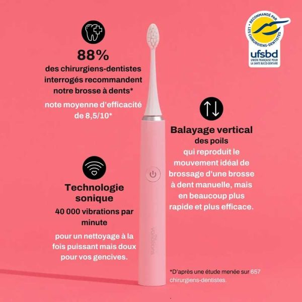 My Variations Brosse à dents électrique sonique Pastel-Rose (x1)