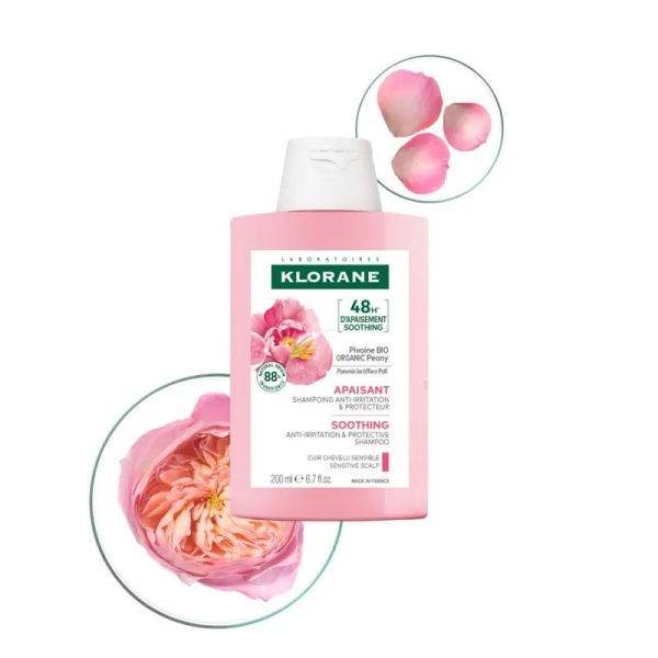 Shampoing apaisant anti-irritation & protecteur à la Pivoine Bio (200 ml)