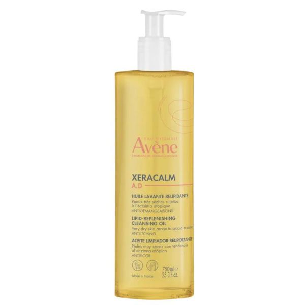 Avène XeraCalm A.D Huile lavante relipidante, peaux sèches et atopiques (750 ml)