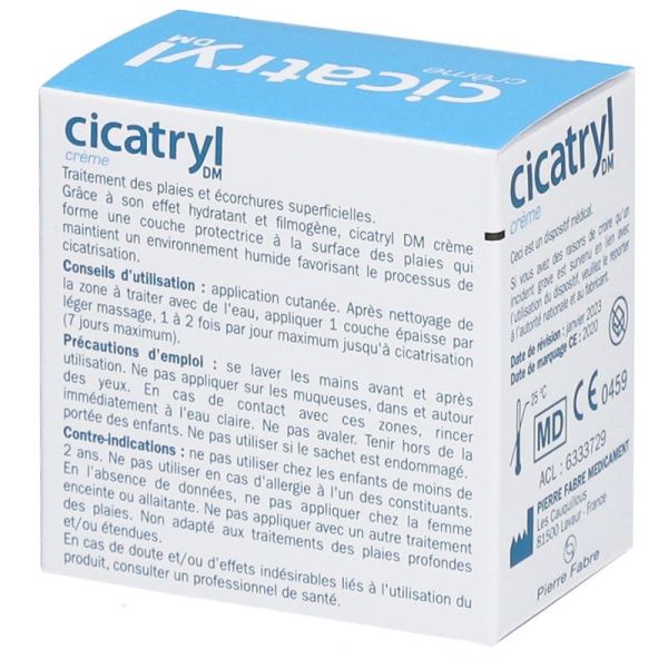 Cicatryl DM Crème réparatrice plaies et écorchures (10 x 2g)
