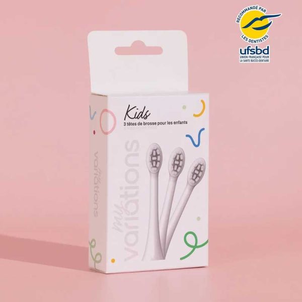 My Variations Têtes de brosse blanches pour brosse My Variations Kids (x3)