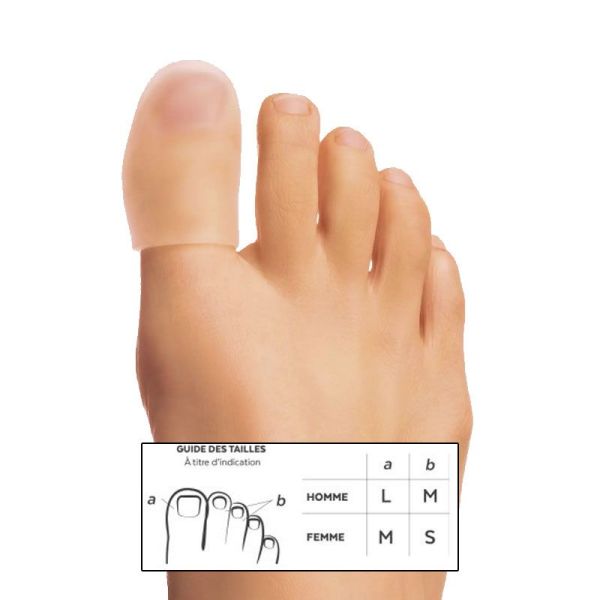 Poderm Capuchon d'Orteil ongles abimés par mycose ou traumatismes (Taille L, x2)