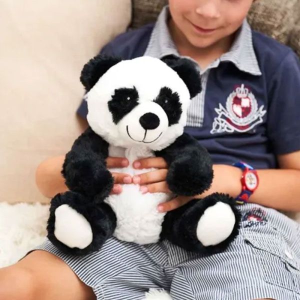 Pelucho Bouillotte sèche peluche Panda aux grains de blé et fleurs de lavande