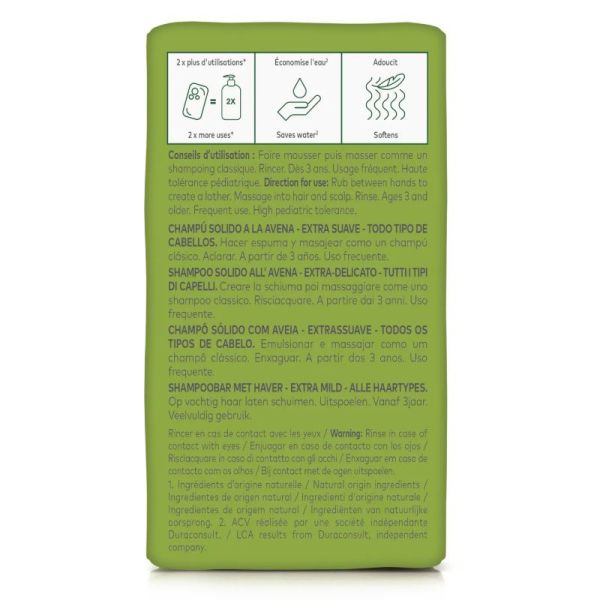Klorane Shampoing solide extra-doux à l'Avoine (80 g)