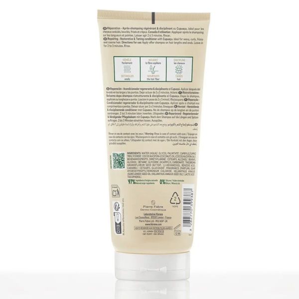 Klorane Réparation Après-Shampoing régénérant & disciplinant au Cupuaçu bio (200 ml)