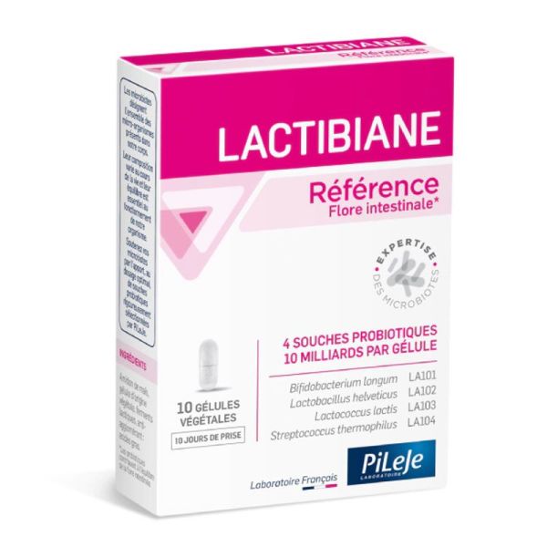 PiLeJe Lactibiane Référence probiotiques flore intestinale (10 gélules)