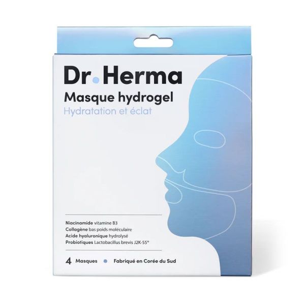 Dr. Herma Masques Hydrogel hydratation et éclat (x4)