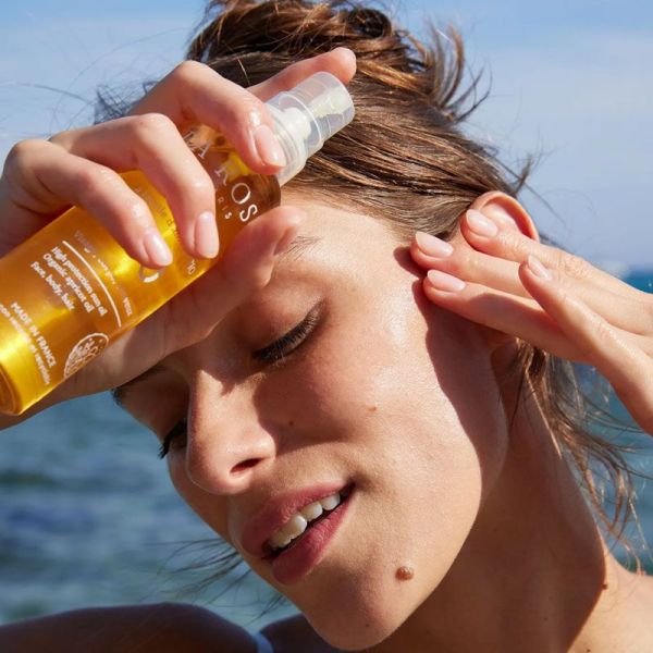 La Rosée Huile Solaire SPF 50 à l'huile d'abricot bio viage, corps & cheveux (150 ml)