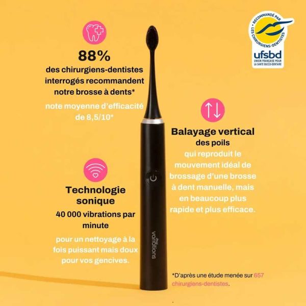 My Variations Brosse à dents électrique sonique Noir Onyx (x1)
