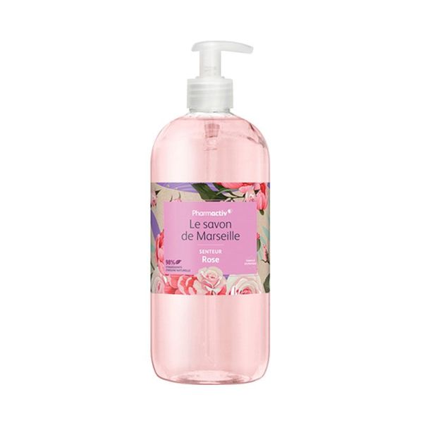 Pharmactiv Savon de Marseille senteur Rose (1L)