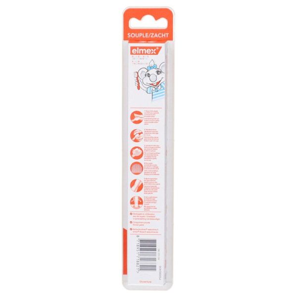 Elmex Enfants Brosse à Dents Souple pour enfants de 3 à 6 Ans (x1)