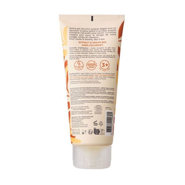 MKL Green Nature gel douche surgras bio Argan (200 ml)