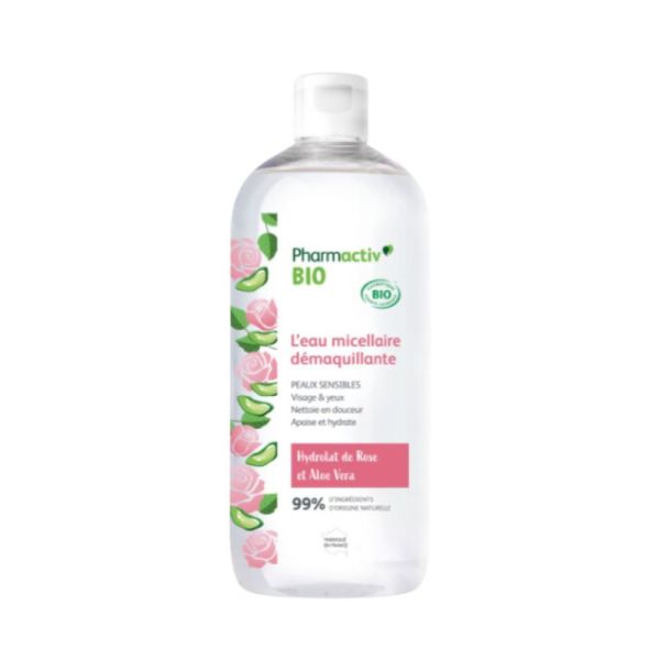 L'Eau Micellaire Démaquillante Hydrolat de Rose et Aloe Vera Bio (500 ml)