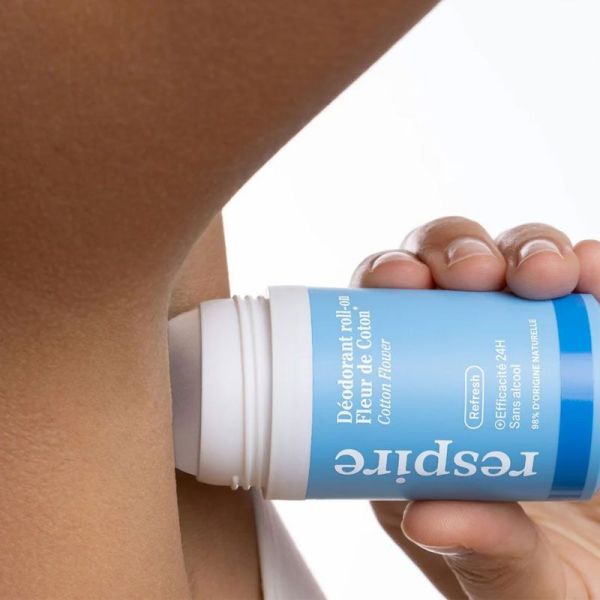 Respire Déodorant roll-on Fleur de Coton rechargeable efficacité 24h (50 ml)