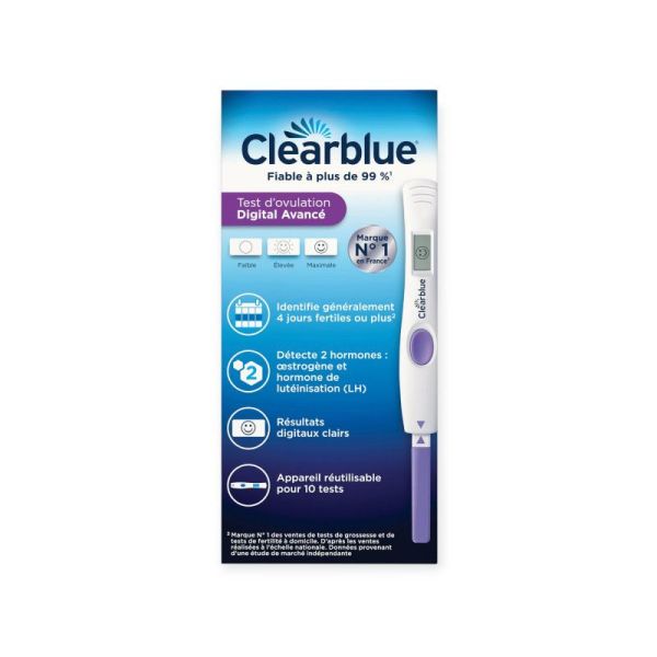 Clearblue Test d’Ovulation Digital Avancé 10 Tests