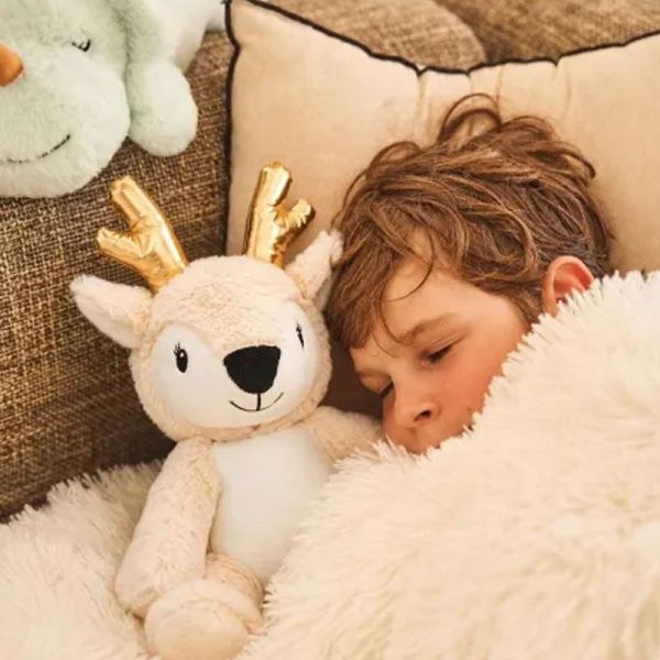 Pelucho Bouillotte sèche peluche Faon aux grains de blé et fleurs de lavande