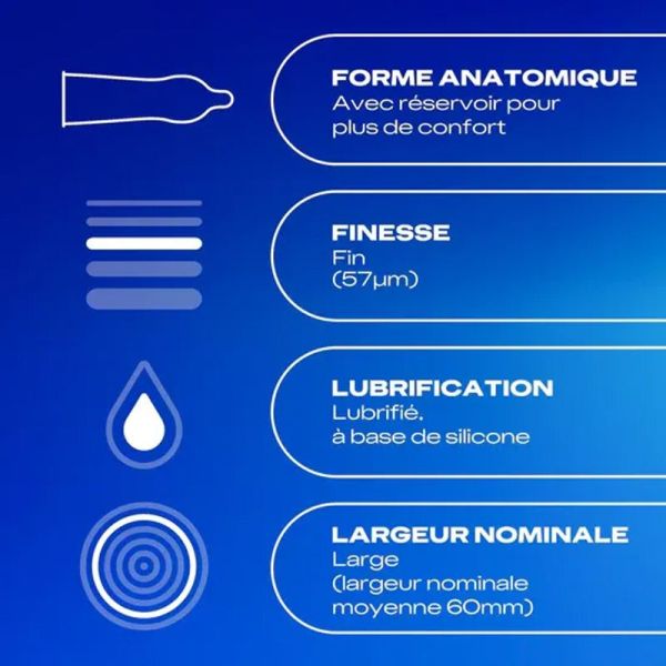 Durex Préservatifs Nude XL ultra fins, sensation peau contre peau (x10)