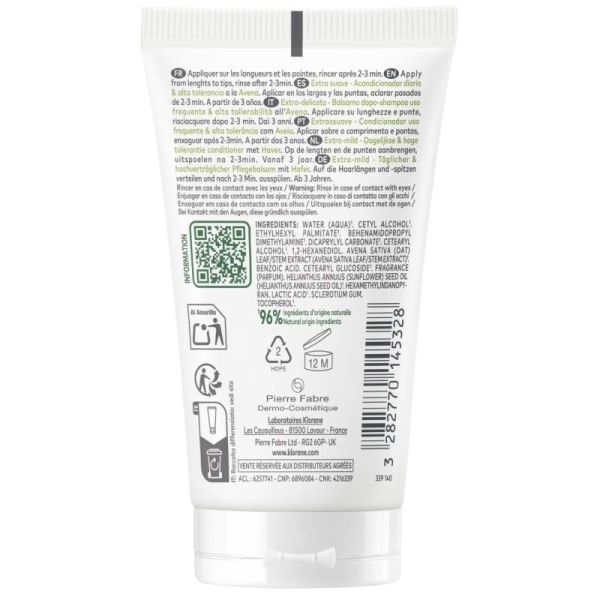 Klorane Après-Shampoing Extra-Doux à l'Avoine médicinale bio (50 ml)